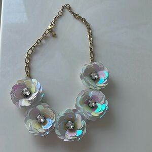J crew sequin flower necklace